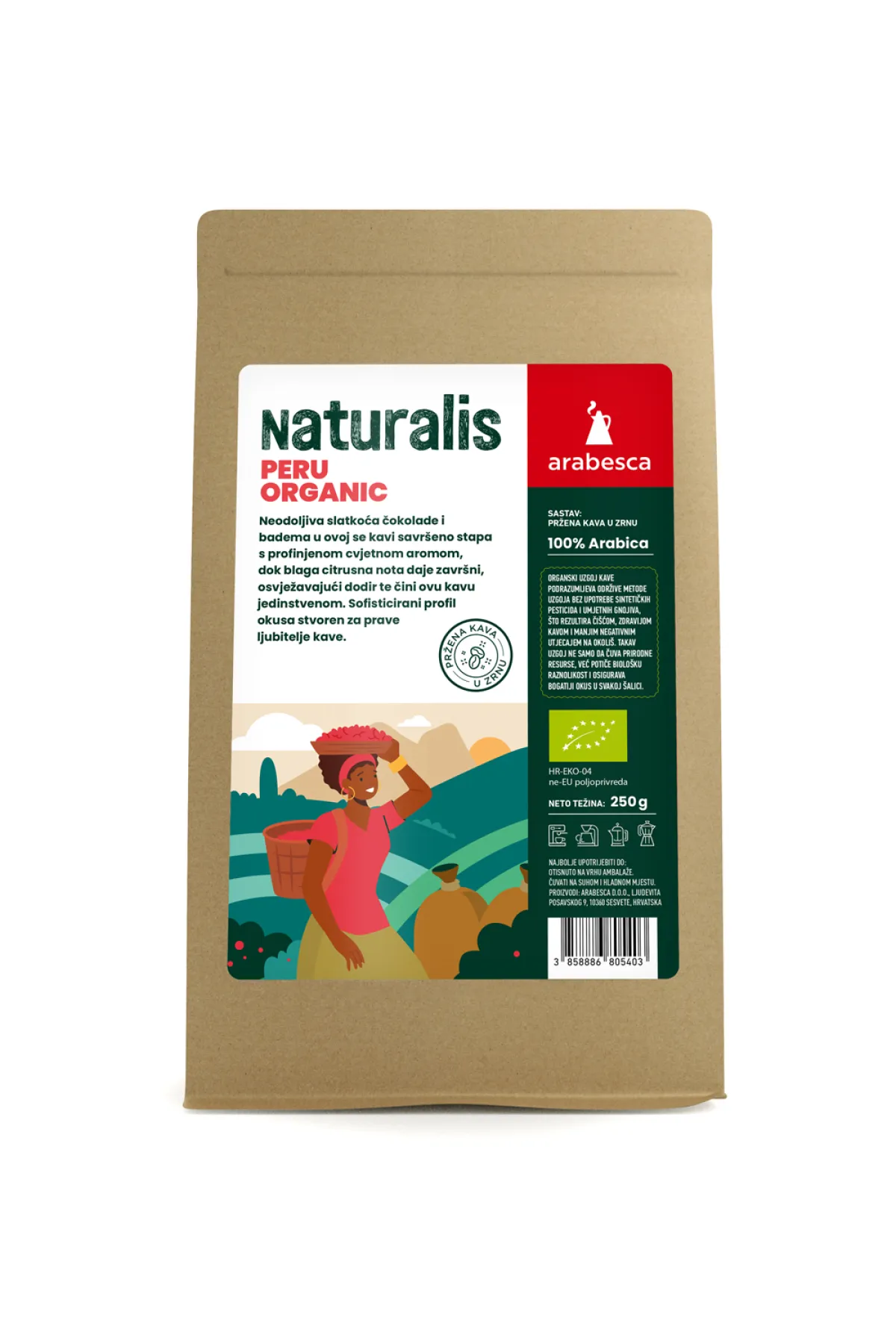NATURALIS PERU ORGANIC KAVA U ZRNU 250G