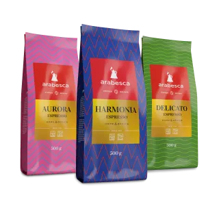 ARABESCA HOME&OFFICE ESPRESSO TASTING SET 3x500G