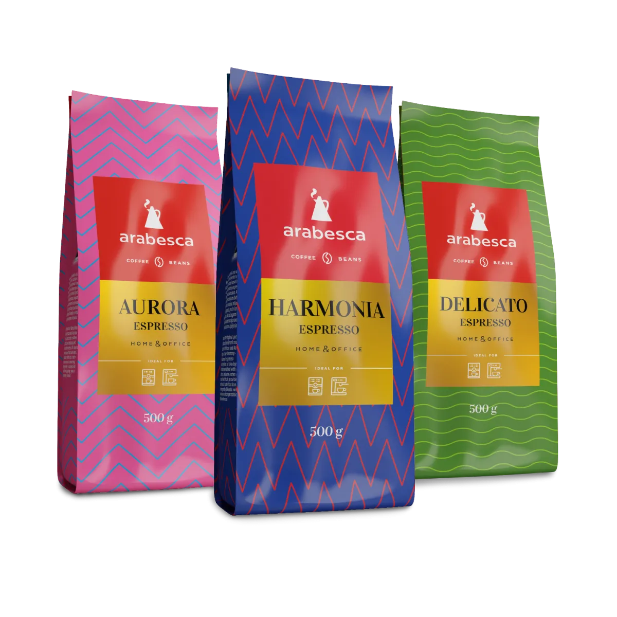 ARABESCA HOME&OFFICE ESPRESSO TASTING SET 3x500G