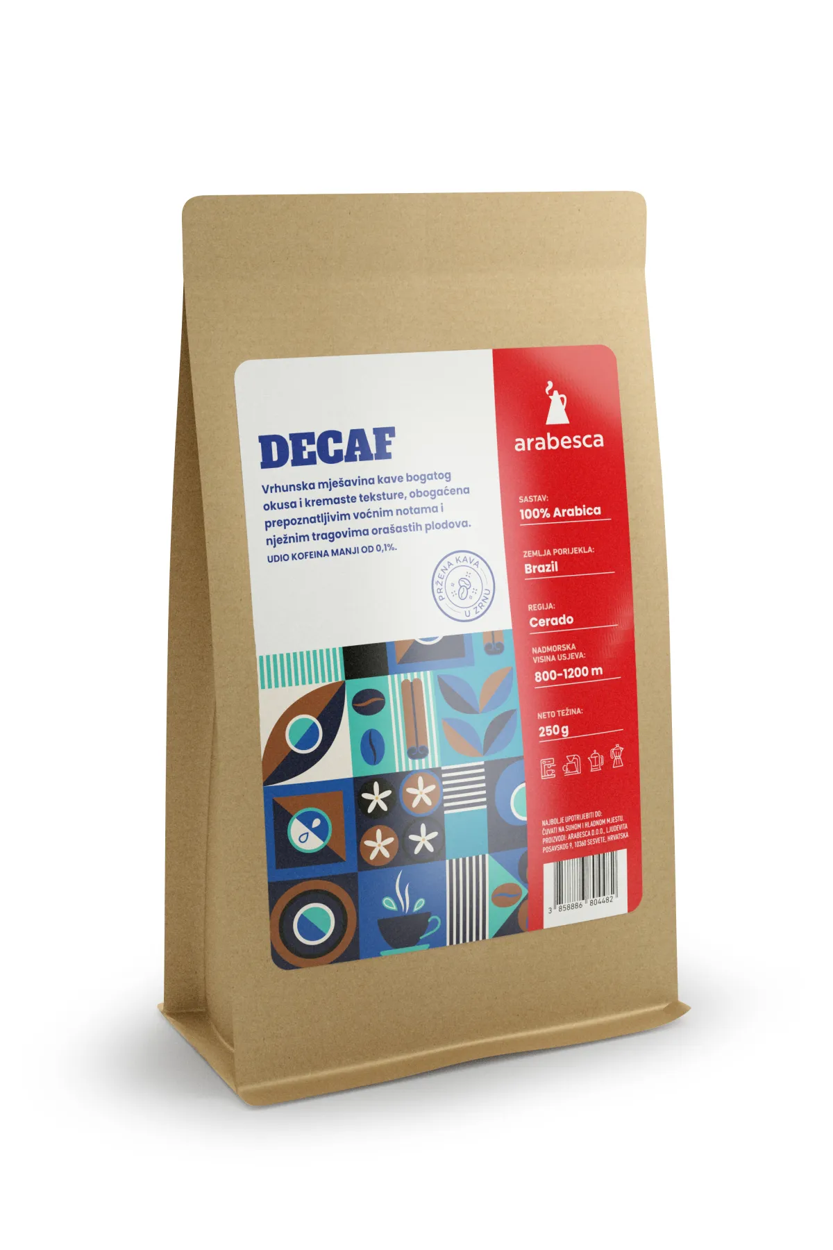 DECAF CRAFT KAVA U ZRNU 250G